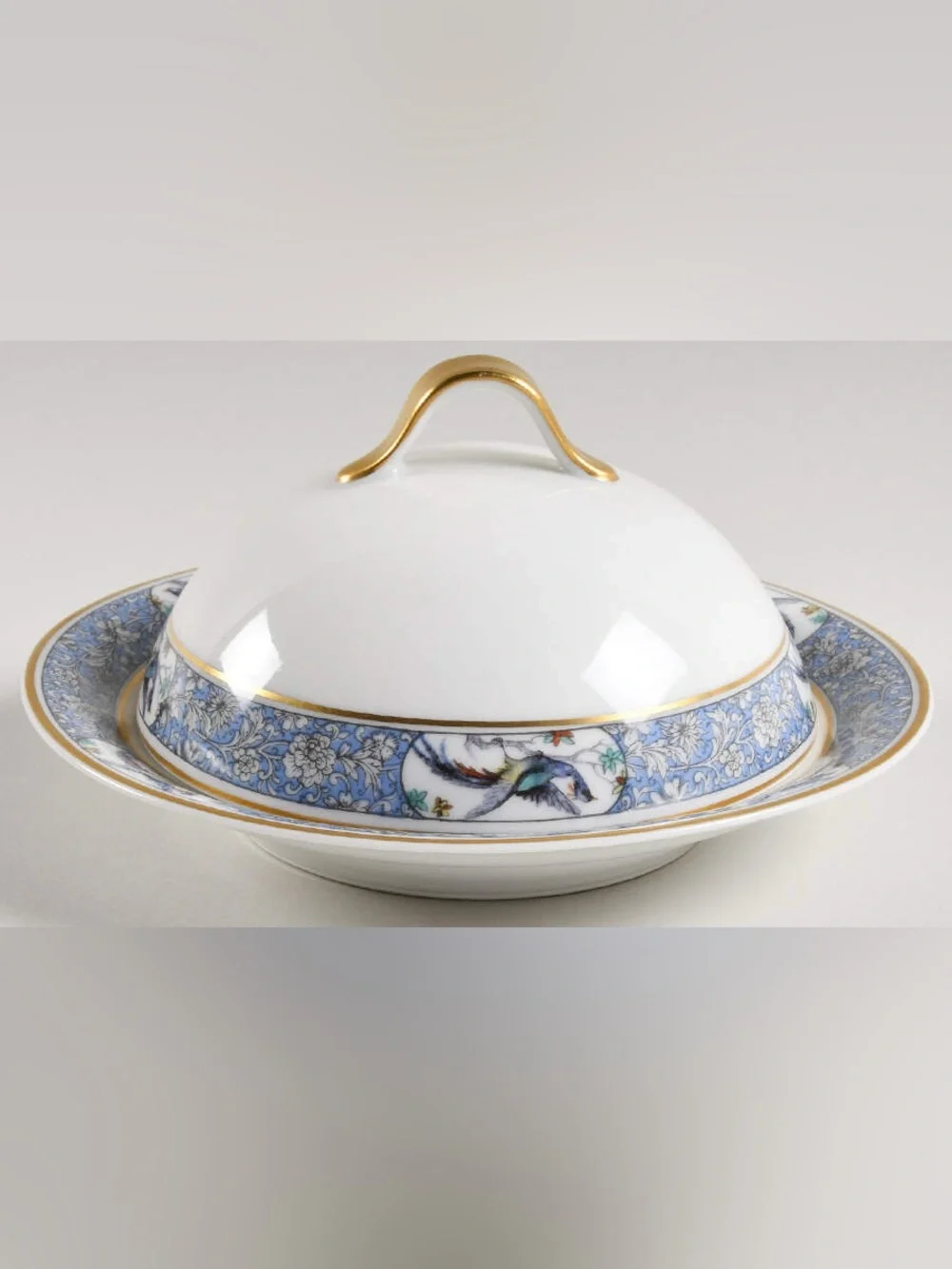 Antique Haviland Limoges “Rani” Round Covered Butter Dish